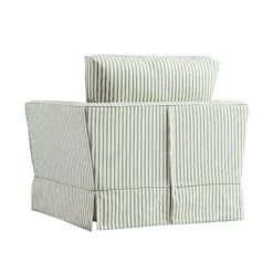 Fitz Skirted Armchair, Sage Striped Linen Blend 29 Fitz Skirted Armchair, Sage Striped Linen Blend -Daals Store SCSF 446 SAGE STRIPE 1ST WB5