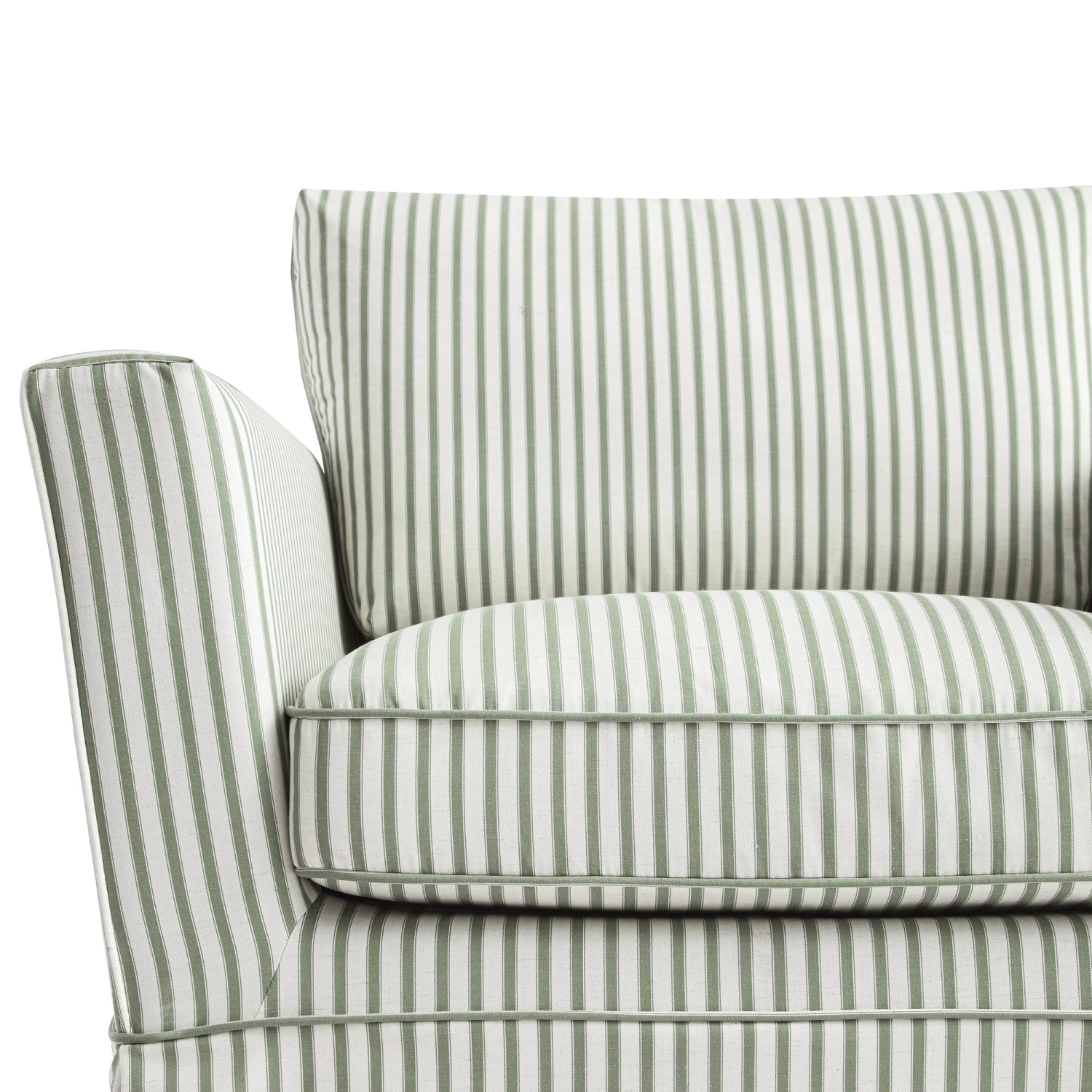 Fitz Skirted Armchair, Sage Striped Linen Blend 15 Fitz Skirted Armchair, Sage Striped Linen Blend - Image 15