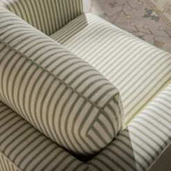 Fitz Skirted Armchair, Sage Striped Linen Blend 23 Fitz Skirted Armchair, Sage Striped Linen Blend -Daals Store SCSF 446 SAGE STRIPE 1ST scene6