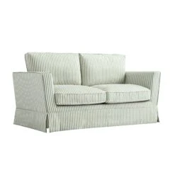 Fitz Skirted 2-Seater Sofa, Sage Striped Linen Blend 21 Fitz Skirted 2-Seater Sofa, Sage Striped Linen Blend -Daals Store SCSF 446 SAGE STRIPE 2ST WB2