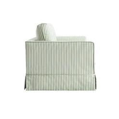 Fitz Skirted 2-Seater Sofa, Sage Striped Linen Blend 23 Fitz Skirted 2-Seater Sofa, Sage Striped Linen Blend -Daals Store SCSF 446 SAGE STRIPE 2ST WB3