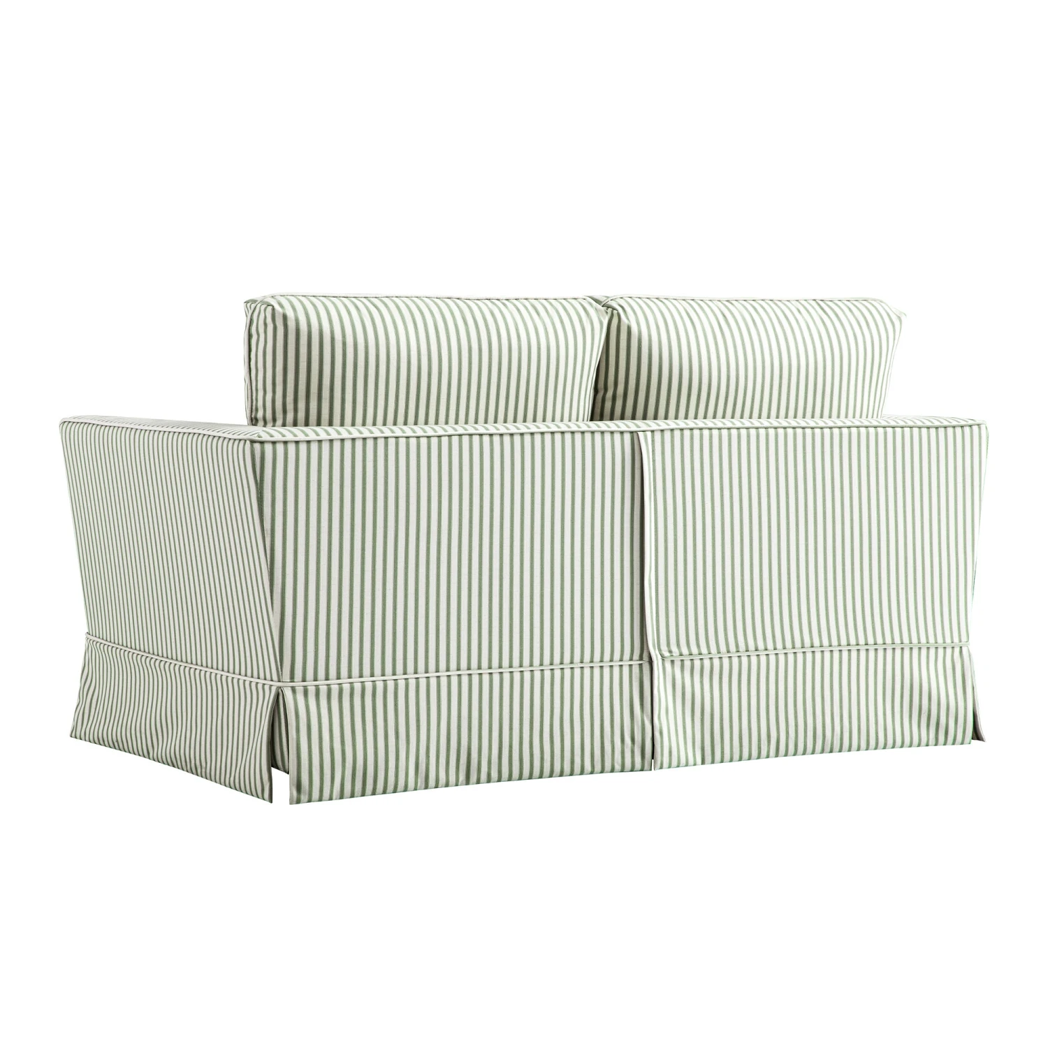 Fitz Skirted 2-Seater Sofa, Sage Striped Linen Blend 10 Fitz Skirted 2-Seater Sofa, Sage Striped Linen Blend - Image 10