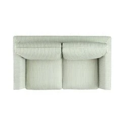Fitz Skirted 2-Seater Sofa, Sage Striped Linen Blend 26 Fitz Skirted 2-Seater Sofa, Sage Striped Linen Blend -Daals Store SCSF 446 SAGE STRIPE 2ST WB6