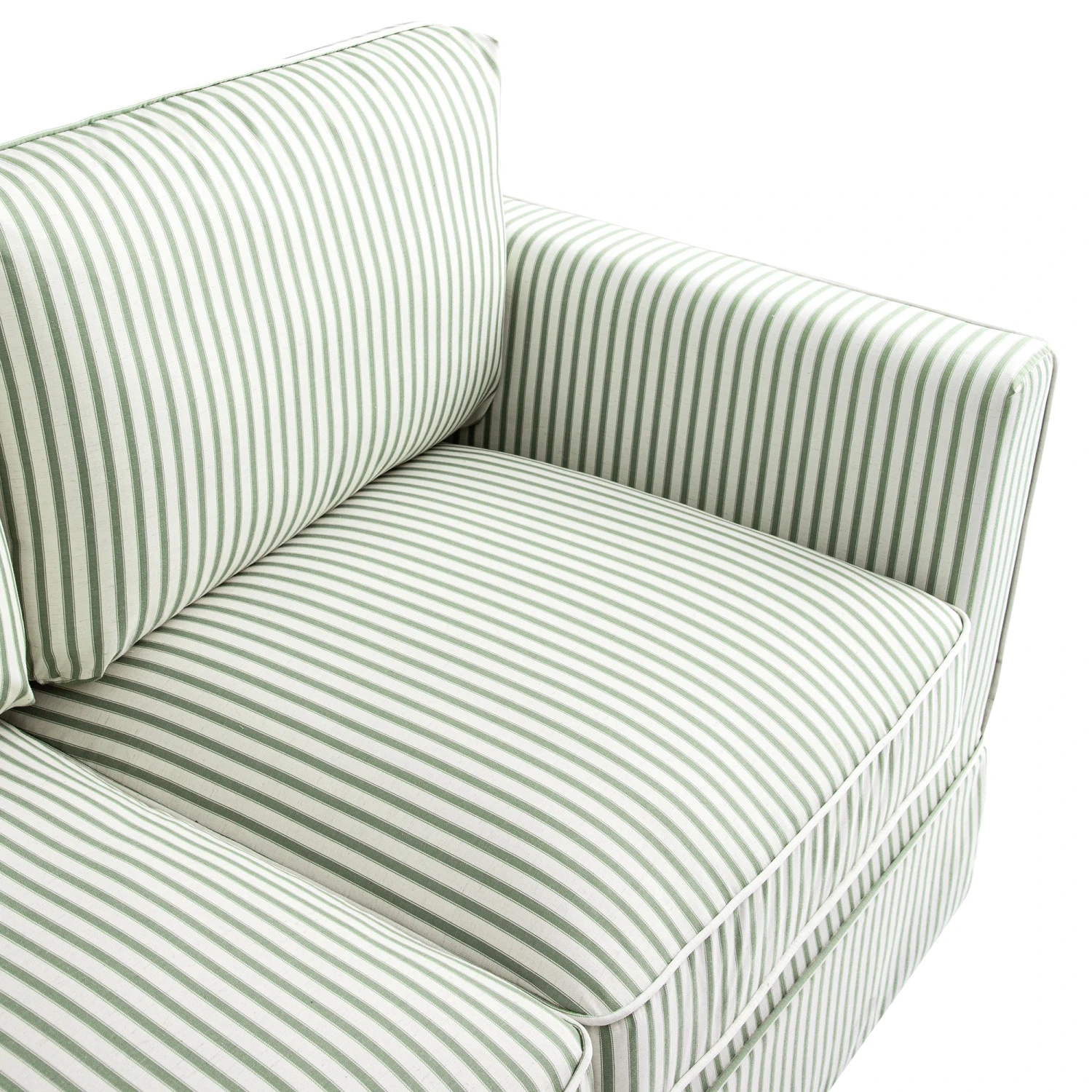 Fitz Skirted 2-Seater Sofa, Sage Striped Linen Blend 13 Fitz Skirted 2-Seater Sofa, Sage Striped Linen Blend - Image 13