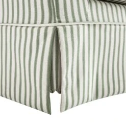 Fitz Skirted 2-Seater Sofa, Sage Striped Linen Blend 28 Fitz Skirted 2-Seater Sofa, Sage Striped Linen Blend -Daals Store SCSF 446 SAGE STRIPE 2ST detail2