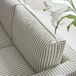 Fitz Skirted 2-Seater Sofa, Sage Striped Linen Blend 19 Fitz Skirted 2-Seater Sofa, Sage Striped Linen Blend -Daals Store SCSF 446 SAGE STRIPE 2ST scene4