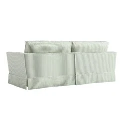 Fitz Skirted Large 3-Seater Sofa, Sage Striped Linen Blend 15 Fitz Skirted Large 3-Seater Sofa, Sage Striped Linen Blend -Daals Store SCSF 446 SAGE STRIPE 3ST WB4
