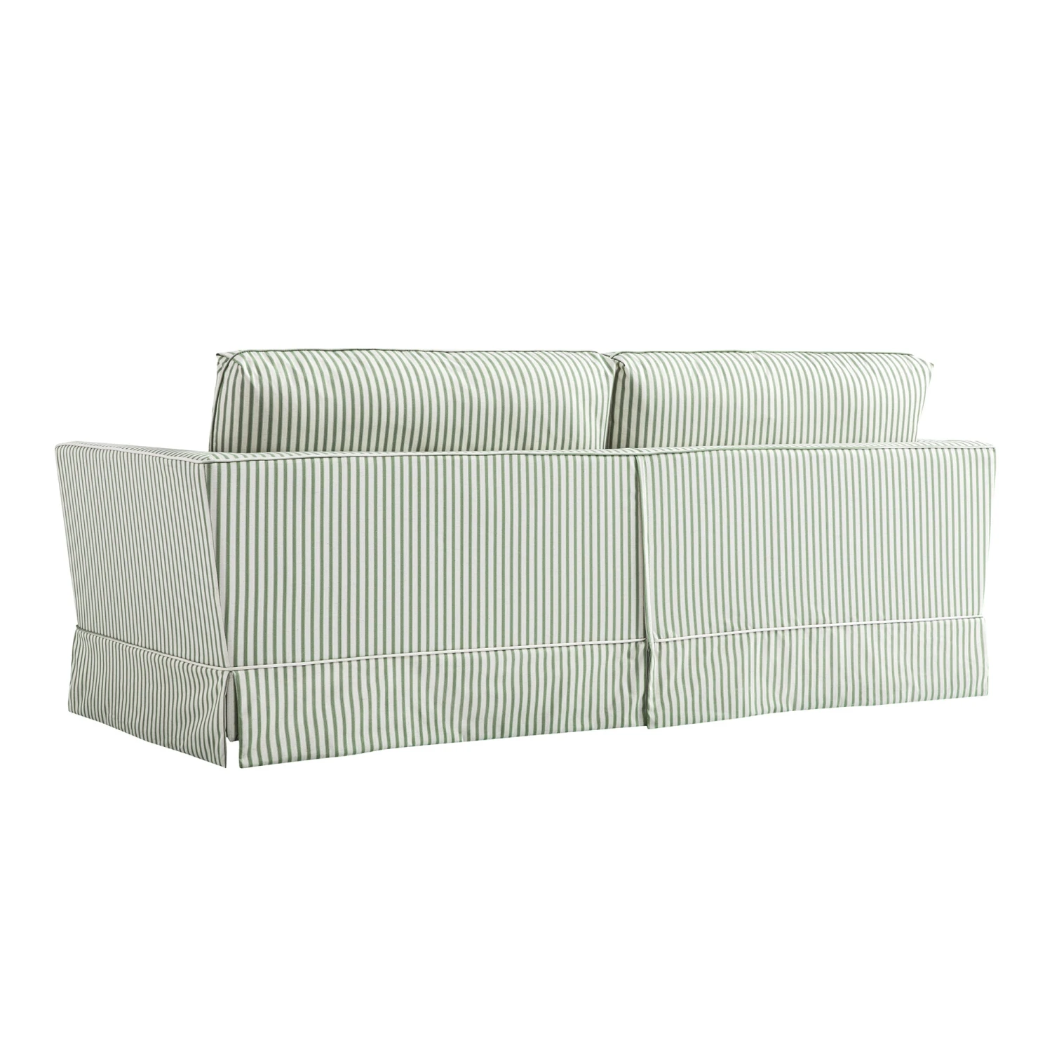 Fitz Skirted Large 3-Seater Sofa, Sage Striped Linen Blend 7 Fitz Skirted Large 3-Seater Sofa, Sage Striped Linen Blend - Image 7