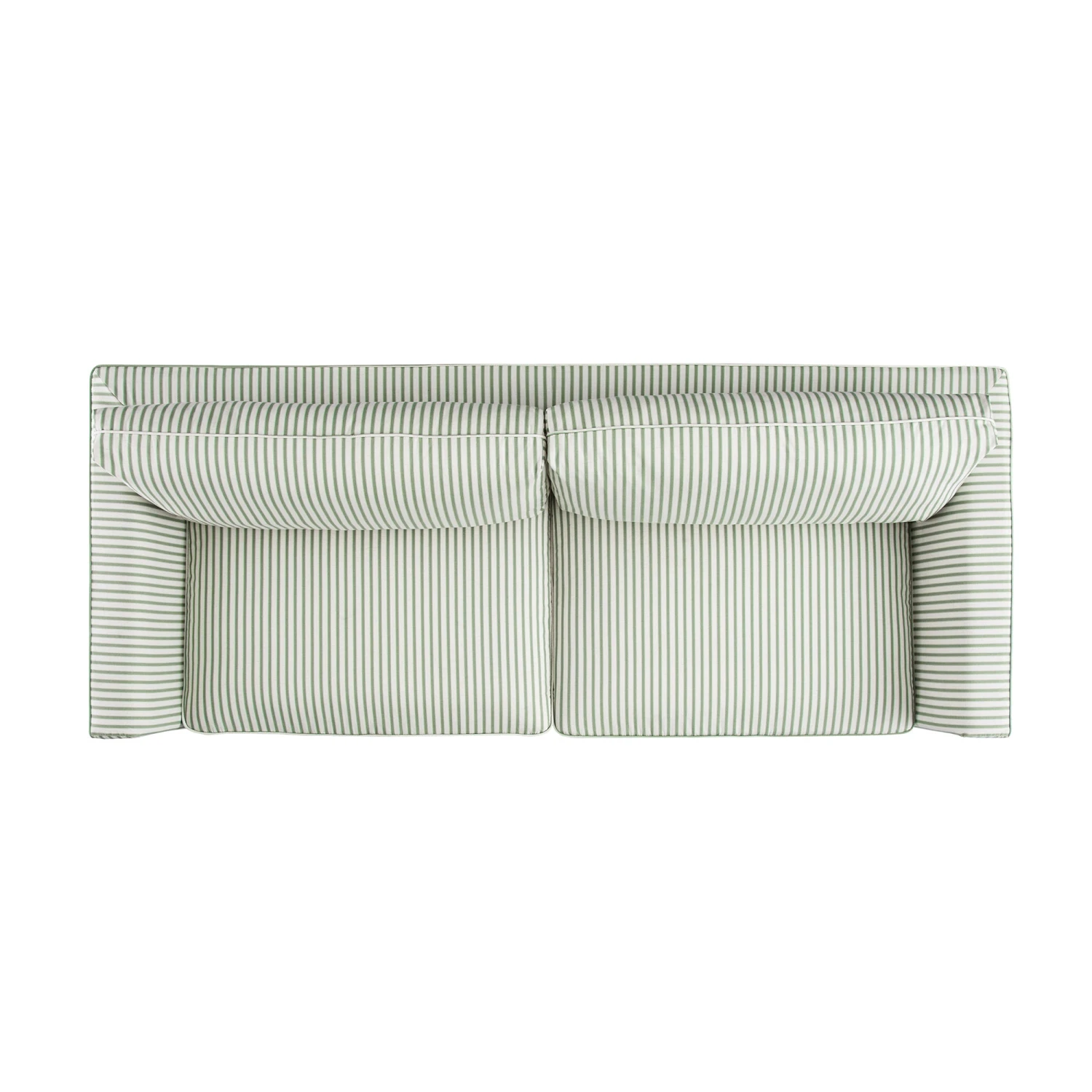 Fitz Skirted Large 3-Seater Sofa, Sage Striped Linen Blend 6 Fitz Skirted Large 3-Seater Sofa, Sage Striped Linen Blend - Image 6