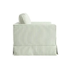 Fitz Skirted Loveseat, Sage Striped Linen Blend 14 Fitz Skirted Loveseat, Sage Striped Linen Blend -Daals Store SCSF 446 SAGE STRIPE LOVESEAT WB4