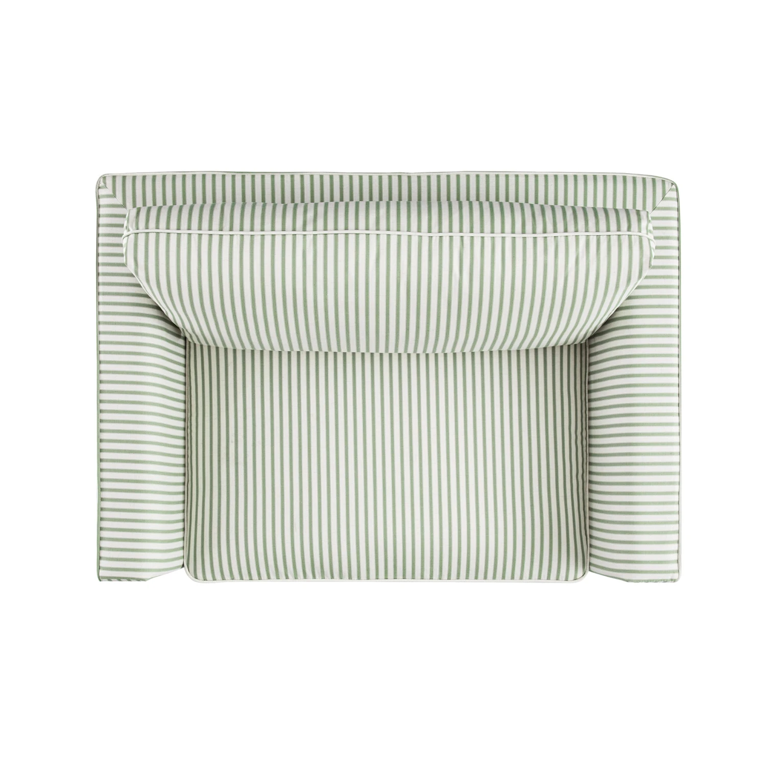 Fitz Skirted Loveseat, Sage Striped Linen Blend 7 Fitz Skirted Loveseat, Sage Striped Linen Blend - Image 7