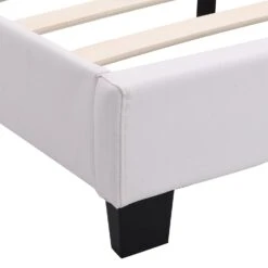 URSA White PU Leather Bed Frame With LED On Footend -Daals Store SF804WHITE detail3