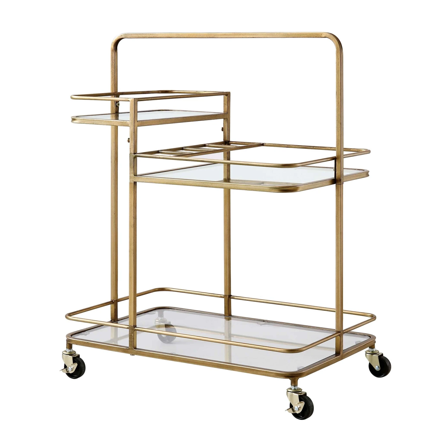 Clementine Antique Brass Effect Drink Trolley 4 Clementine Antique Brass Effect Drink Trolley - Image 4