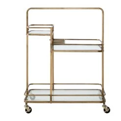 Clementine Antique Brass Effect Drink Trolley 14 Clementine Antique Brass Effect Drink Trolley -Daals Store TRLY 250 BRASS WB3