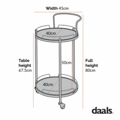 Berkeley Gold Effect Drink Trolley 14 Berkeley Gold Effect Drink Trolley -Daals Store TRLY 357 CHART