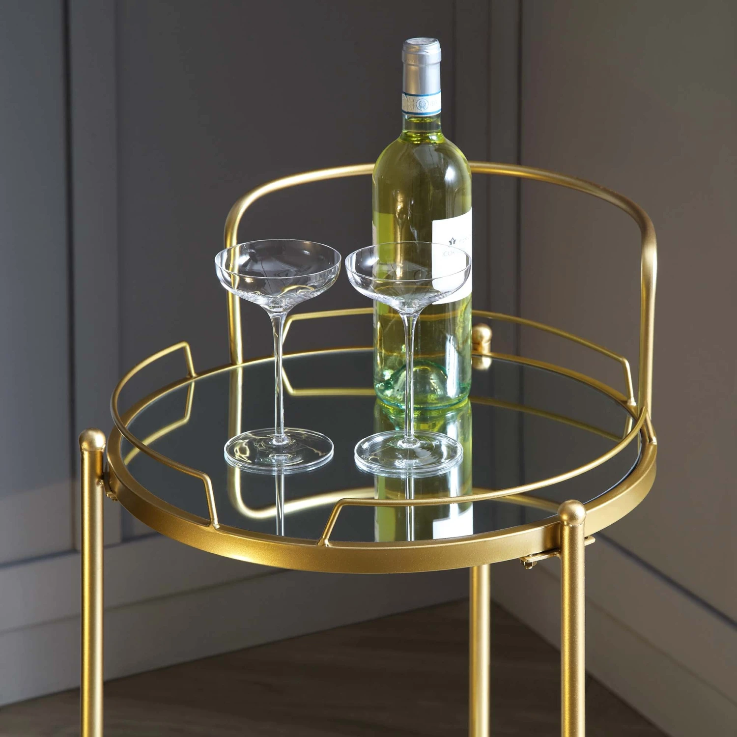 Berkeley Gold Effect Drink Trolley 2 Berkeley Gold Effect Drink Trolley - Image 2