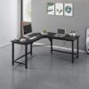 Munich L-Shaped Corner Desk In Black 21 Munich L-Shaped Corner Desk In Black -Daals Store WH 27 BLACK main