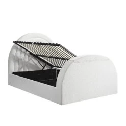 Archer White Boucle Ottoman TV Bed 33 Archer White Boucle Ottoman TV Bed -Daals Store XDC 029 ECRUBOUCLE WB3