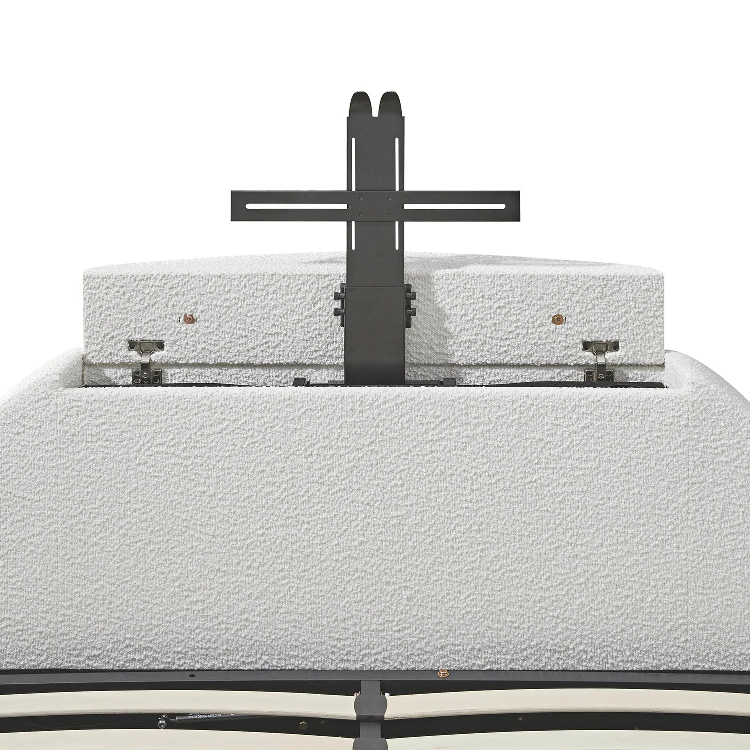 Archer White Boucle Ottoman TV Bed 20 Archer White Boucle Ottoman TV Bed - Image 20