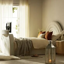 Archer White Boucle Ottoman TV Bed 23 Archer White Boucle Ottoman TV Bed -Daals Store XDC 029 ECRUBOUCLE scene3