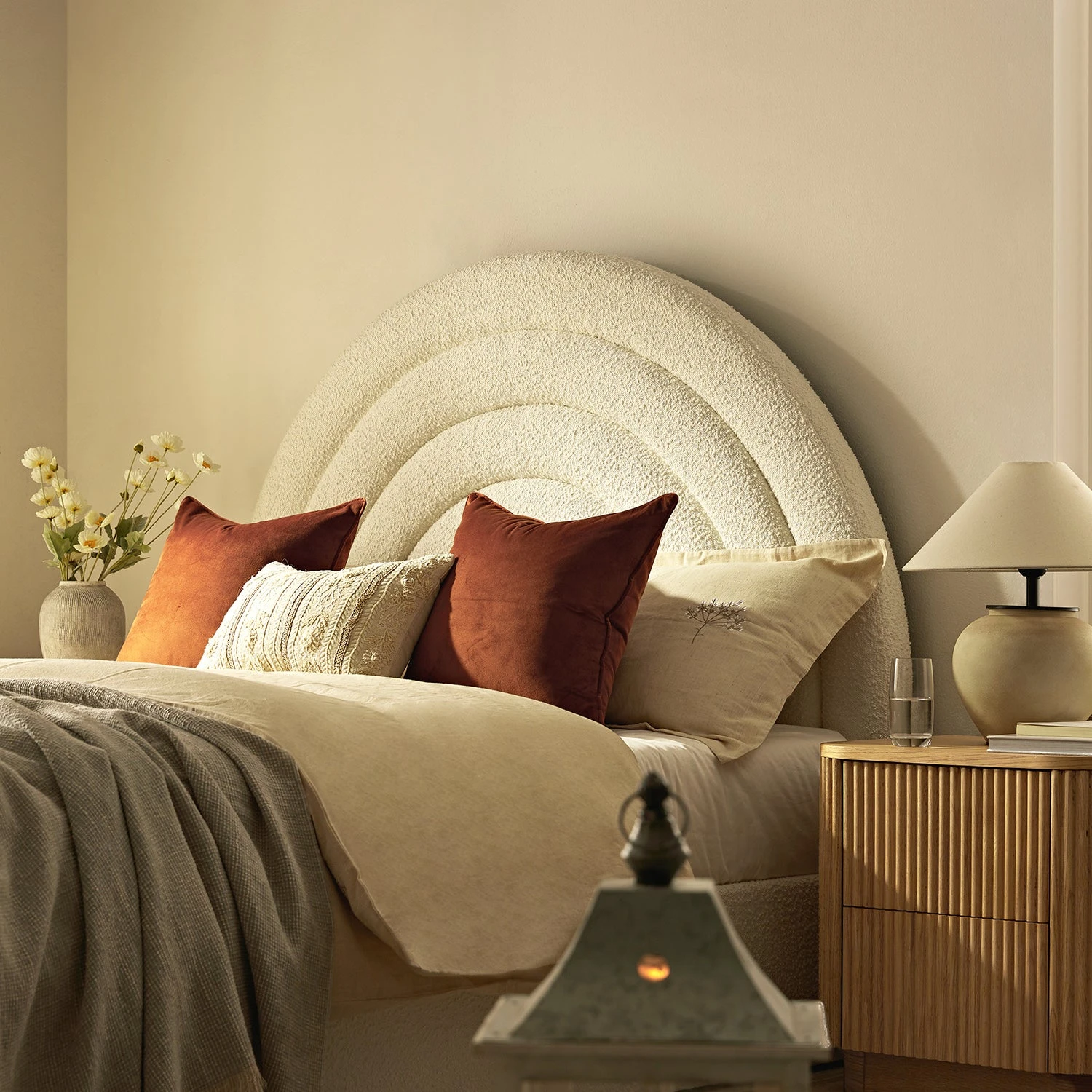 Archer White Boucle Ottoman TV Bed 7 Archer White Boucle Ottoman TV Bed - Image 7