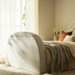 Archer White Boucle Ottoman TV Bed 29 Archer White Boucle Ottoman TV Bed -Daals Store XDC 029 ECRUBOUCLE scene9