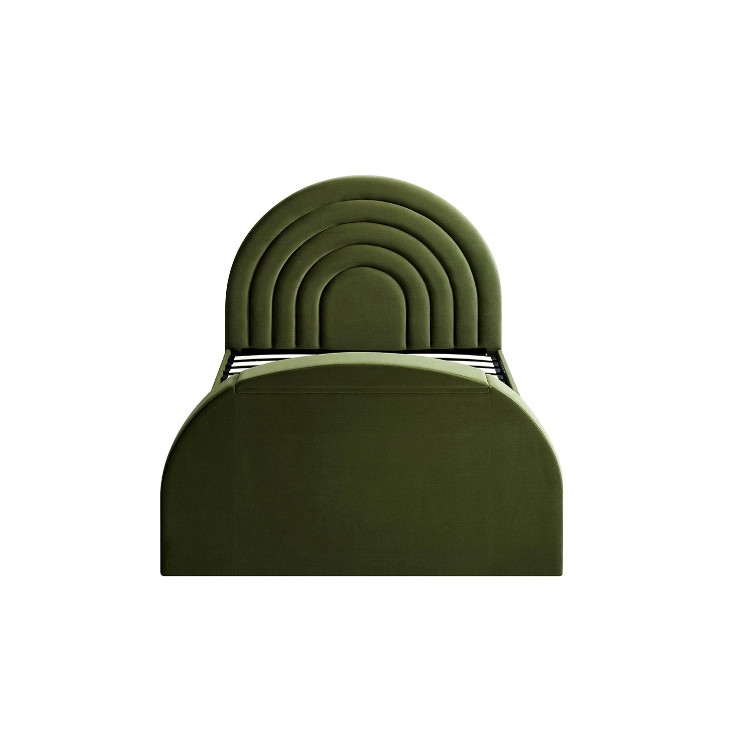 Archer Moss Green Velvet Ottoman TV Bed 4 Archer Moss Green Velvet Ottoman TV Bed - Image 4