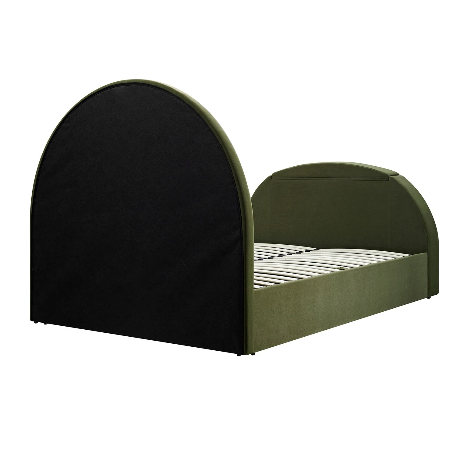 Archer Moss Green Velvet Ottoman TV Bed 8 Archer Moss Green Velvet Ottoman TV Bed - Image 8