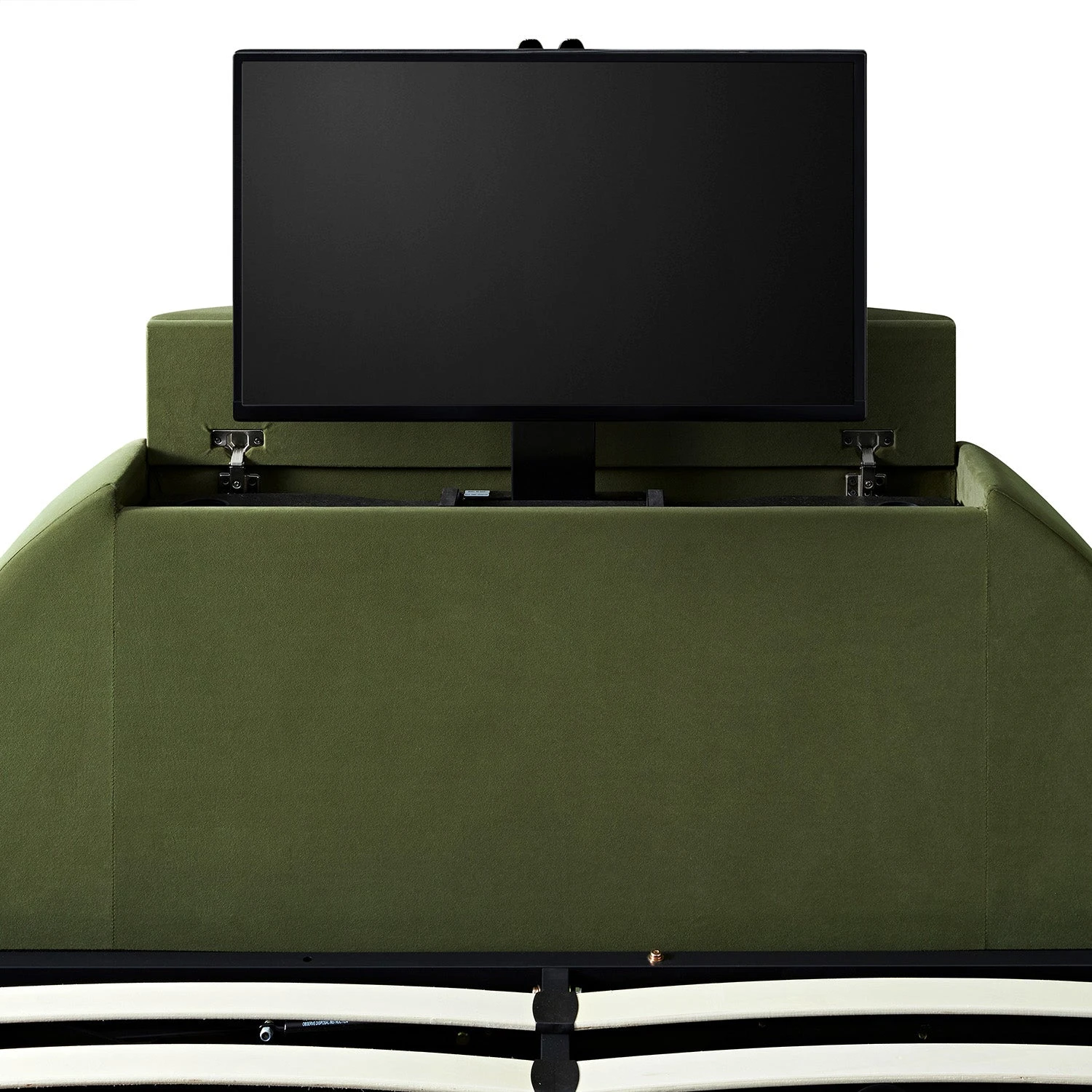 Archer Moss Green Velvet Ottoman TV Bed 11 Archer Moss Green Velvet Ottoman TV Bed - Image 11