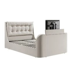 Hadley Champagne Velvet Ottoman TV Bed