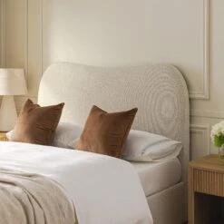 Egerie Curved Headboard Beige Boucle Ottoman TV Bed 26 Egerie Curved Headboard Beige Boucle Ottoman TV Bed -Daals Store XDC 031 BEIGE BOUCLE scene6