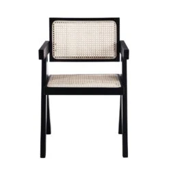 Jeanne Black Colour Cane Rattan Solid Beech Wood Dining Chair 13 Jeanne Black Colour Cane Rattan Solid Beech Wood Dining Chair -Daals Store XN 1933C BLACK WB2