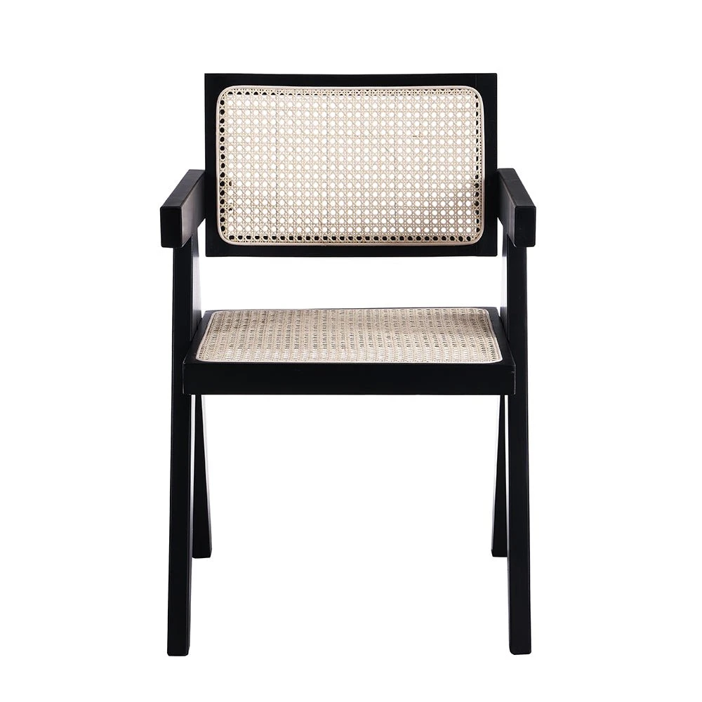 Jeanne Black Colour Cane Rattan Solid Beech Wood Dining Chair 4 Jeanne Black Colour Cane Rattan Solid Beech Wood Dining Chair - Image 4