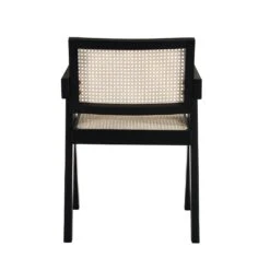 Jeanne Black Colour Cane Rattan Solid Beech Wood Dining Chair 16 Jeanne Black Colour Cane Rattan Solid Beech Wood Dining Chair -Daals Store XN 1933C BLACK WB4