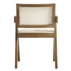 Jeanne Light Walnut Cane Rattan Solid Beech Wood Dining Chair -Daals Store XN 1933C LIGHTWALNUT WB5