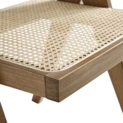 Jeanne Light Walnut Cane Rattan Solid Beech Wood Dining Chair -Daals Store XN 1933C LIGHTWALNUT detail3