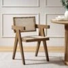 Jeanne Light Walnut Cane Rattan Solid Beech Wood Dining Chair 35 Jeanne Light Walnut Cane Rattan Solid Beech Wood Dining Chair -Daals Store XN 1933C LIGHTWALNUT main