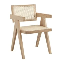 Jeanne Natural Colour Cane Rattan Solid Beech Wood Dining Chair 12 Jeanne Natural Colour Cane Rattan Solid Beech Wood Dining Chair -Daals Store XN 1933C NAT WB1