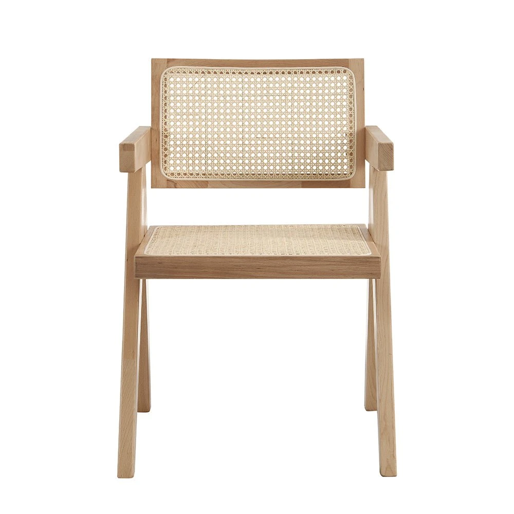 Jeanne Natural Colour Cane Rattan Solid Beech Wood Dining Chair 4 Jeanne Natural Colour Cane Rattan Solid Beech Wood Dining Chair - Image 4