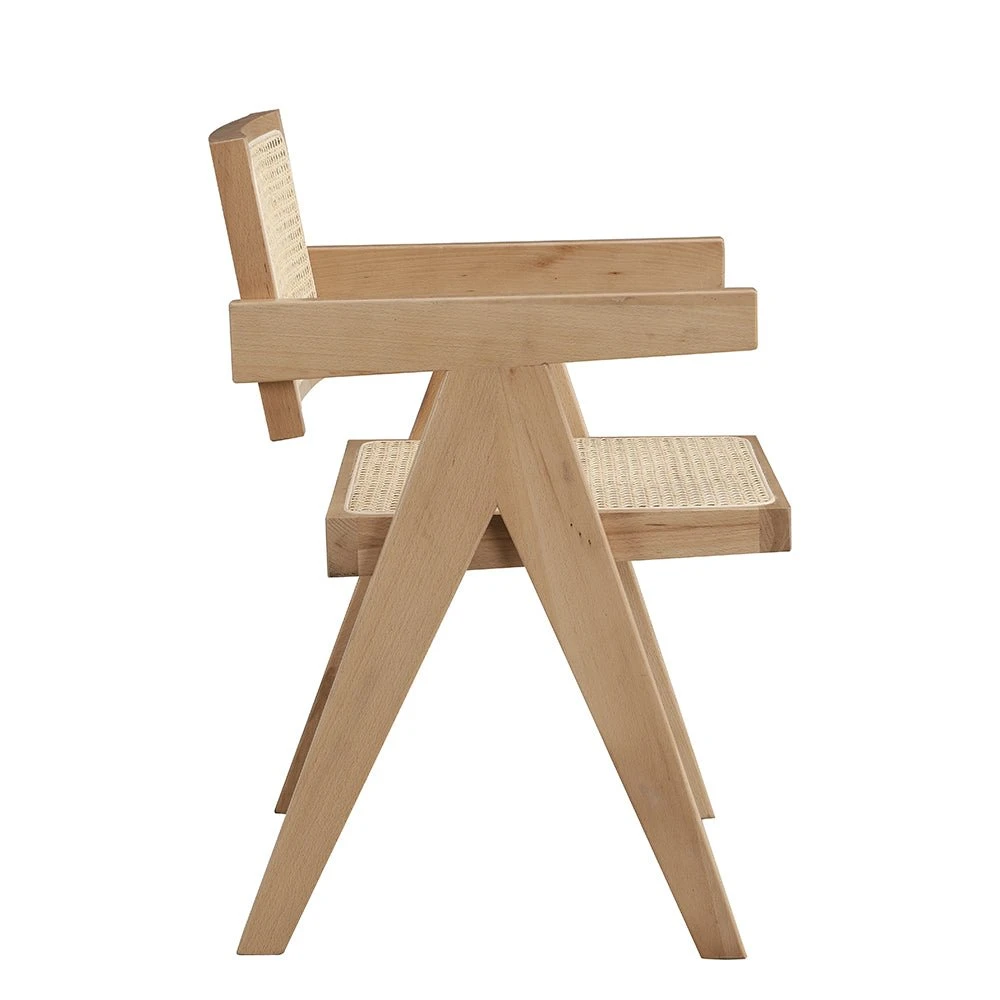 Jeanne Natural Colour Cane Rattan Solid Beech Wood Dining Chair 6 Jeanne Natural Colour Cane Rattan Solid Beech Wood Dining Chair - Image 6