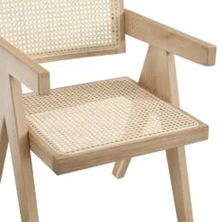 Jeanne Natural Colour Cane Rattan Solid Beech Wood Dining Chair 18 Jeanne Natural Colour Cane Rattan Solid Beech Wood Dining Chair -Daals Store XN 1933C NAT detail2