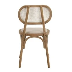 Anya Set Of 2 Cane Rattan And Upholstered Dining Chairs, Natural Colour -Daals Store XN 1964 NAT 2P WB5
