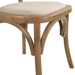 Anya Set Of 2 Cane Rattan And Upholstered Dining Chairs, Natural Colour -Daals Store XN 1964 NAT 2P detail3