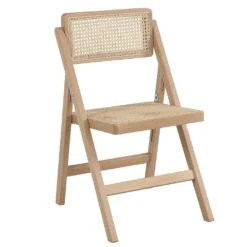 Frances Set Of 2 Folding Cane Rattan Chairs, Natural Colour -Daals Store XN 2054 NAT 2P WB2