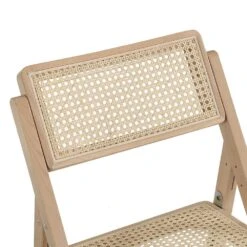 Frances Set Of 2 Folding Cane Rattan Chairs, Natural Colour -Daals Store XN 2054 NAT 2P detail1