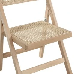 Frances Set Of 2 Folding Cane Rattan Chairs, Natural Colour -Daals Store XN 2054 NAT 2P detail2