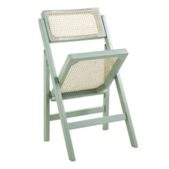 Frances Set Of 2 Folding Cane Rattan Chairs, Mint 21 Frances Set Of 2 Folding Cane Rattan Chairs, Mint -Daals Store XN 2054 SAGE 2P WB4