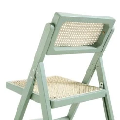 Frances Set Of 2 Folding Cane Rattan Chairs, Mint 27 Frances Set Of 2 Folding Cane Rattan Chairs, Mint -Daals Store XN 2054 SAGE 2P detail3