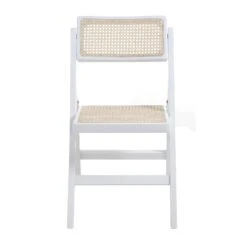 Frances Set Of 2 Folding Cane Rattan Chairs, White 19 Frances Set Of 2 Folding Cane Rattan Chairs, White -Daals Store XN 2054 WHITE 2P WB2