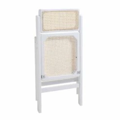 Frances Set Of 2 Folding Cane Rattan Chairs, White 22 Frances Set Of 2 Folding Cane Rattan Chairs, White -Daals Store XN 2054 WHITE 2P WB5